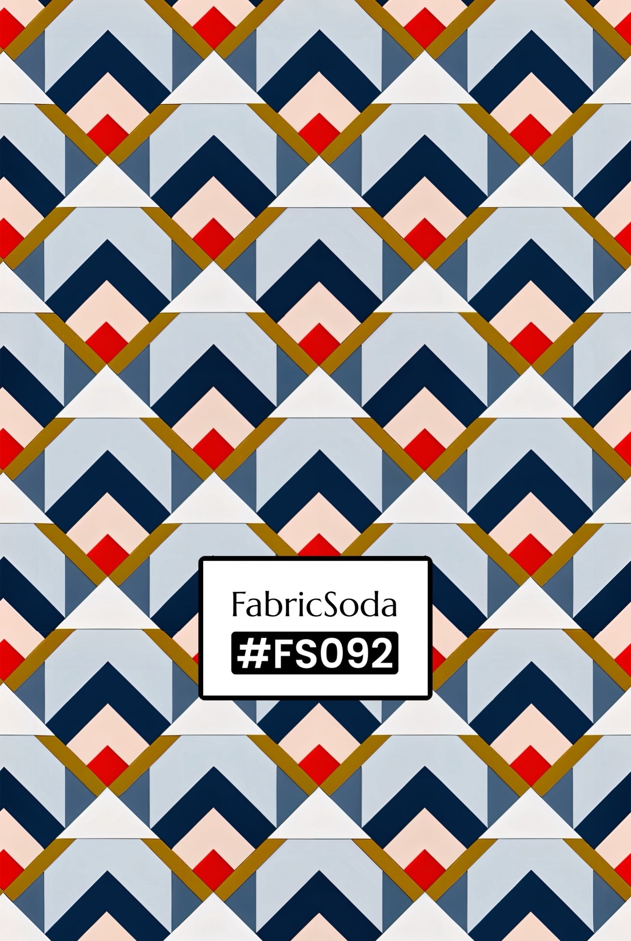 FS092 Blue Arrow Geometric Seamless Pattern