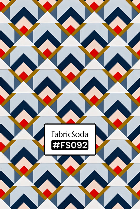 FS092 Blue Arrow Geometric Seamless Pattern