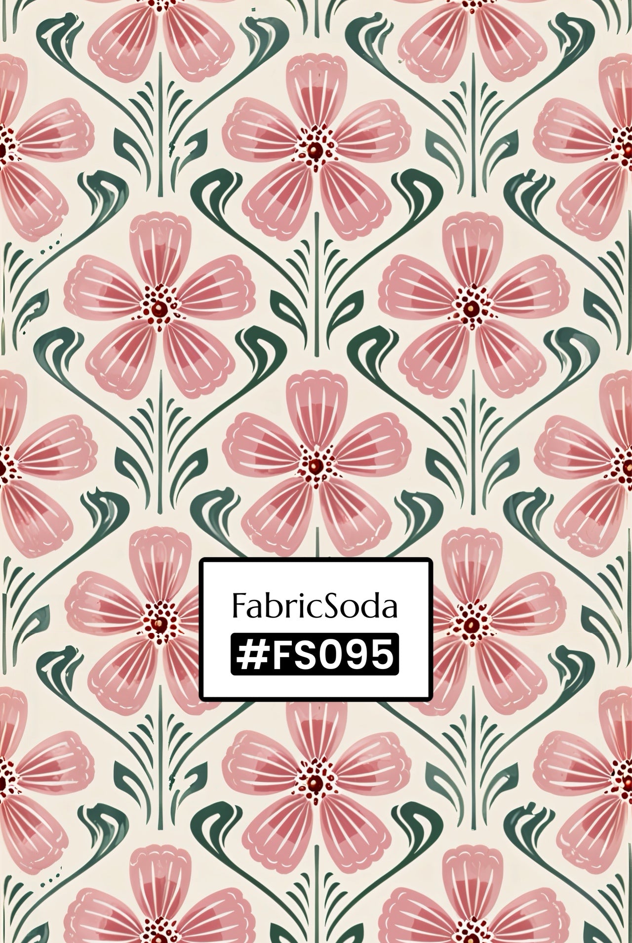 FS095 Pink Flower Seamless Pattern