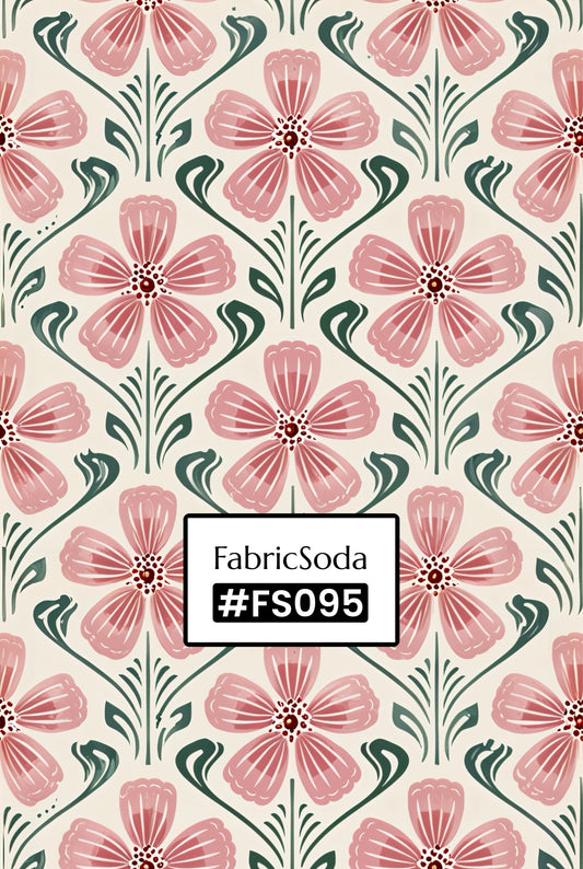 FS095 Pink Flower Seamless Pattern