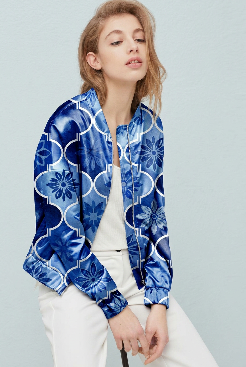 FS096 Blue Watercolour Floral Seamless Pattern