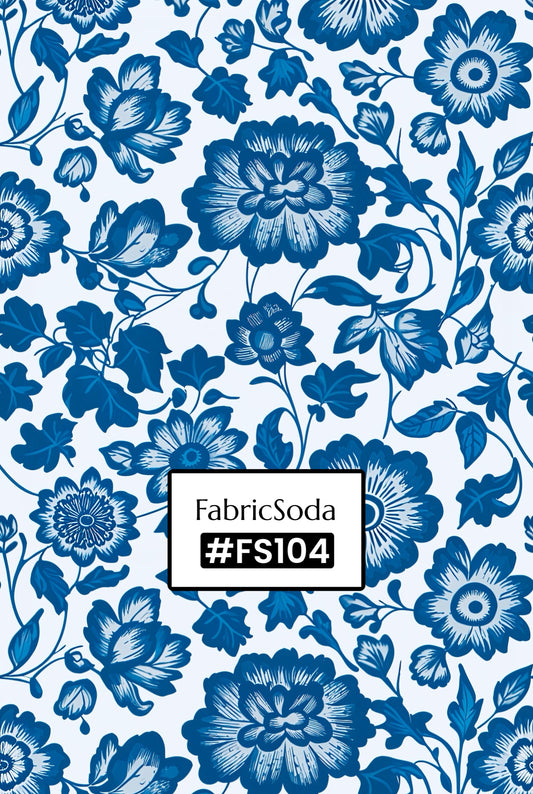 FS104 Blue and White Porcelain Seamless Pattern 