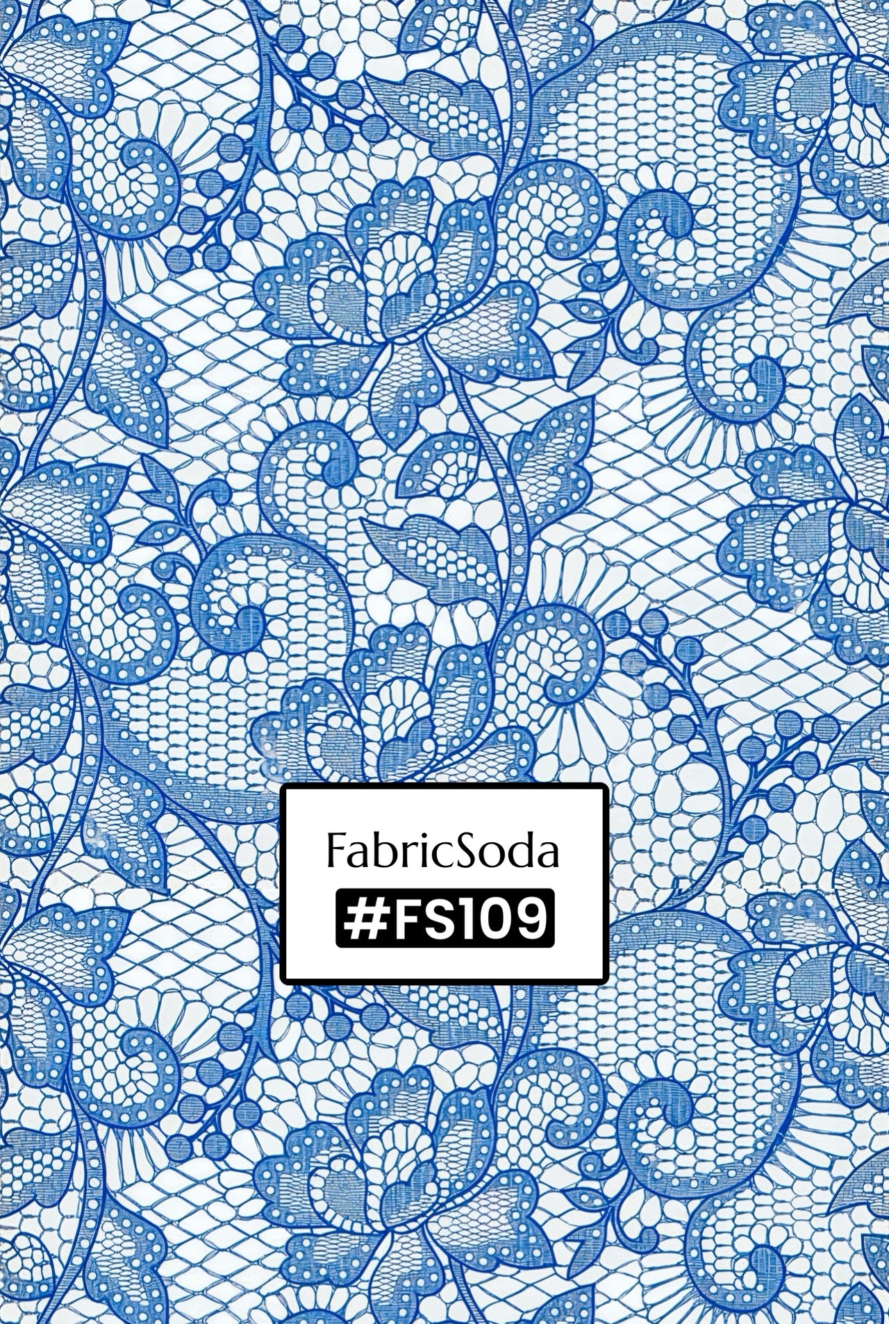 FS109 Blue Floral Lace Seamless Pattern
