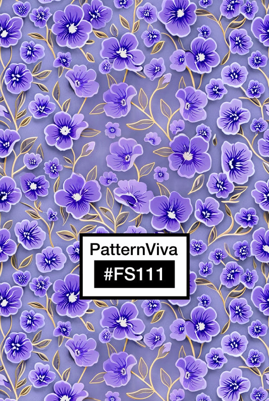 FS111 Fancy Purple Floral Seamless Pattern
