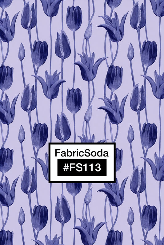 FS113 Purple Floral Seamless Pattern