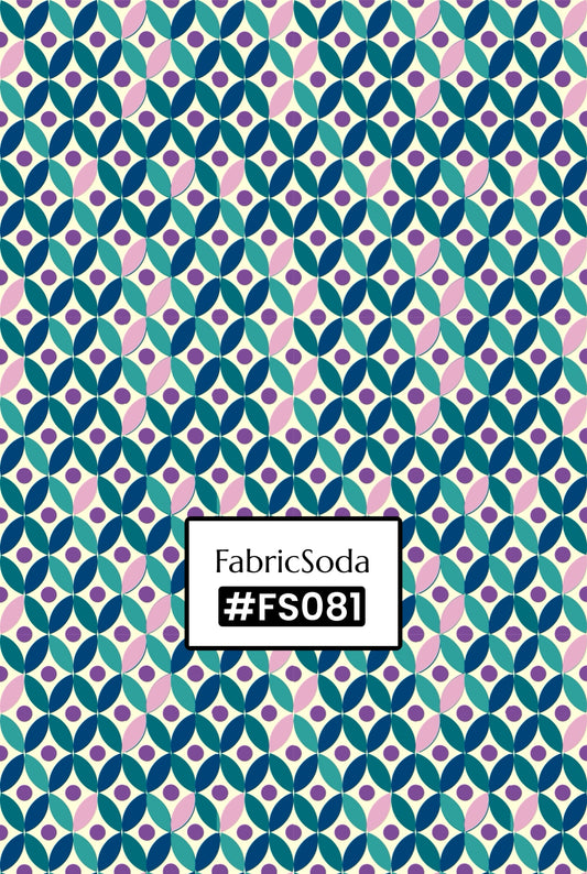 FS081 Pink and Green Geometric Seamless Pattern