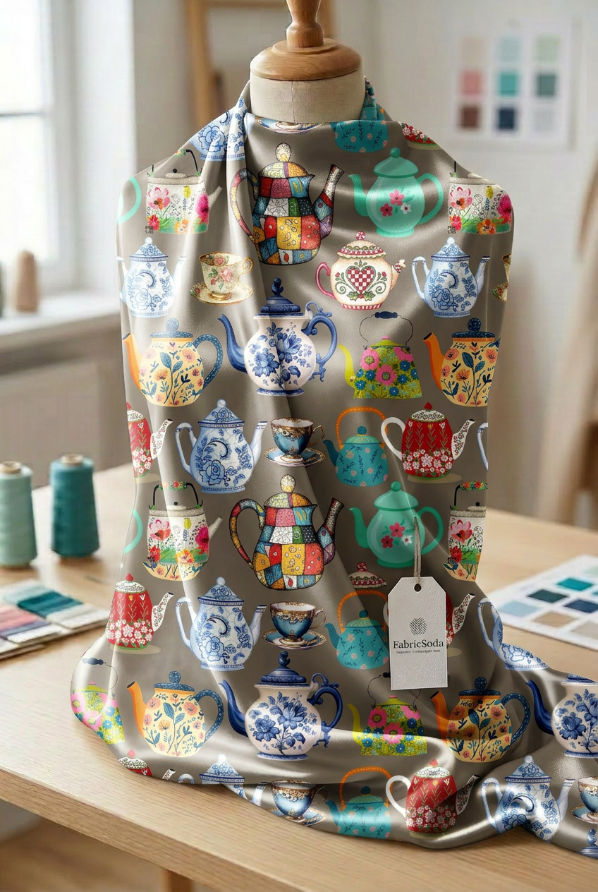 FS058 Teapot Art Abstract Seamless Pattern