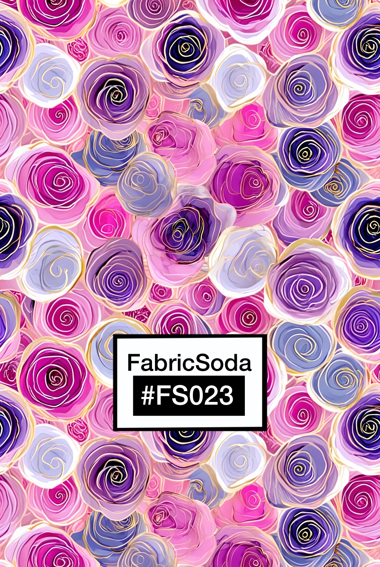 FS023 Pink Purple Flower Seamless Pattern