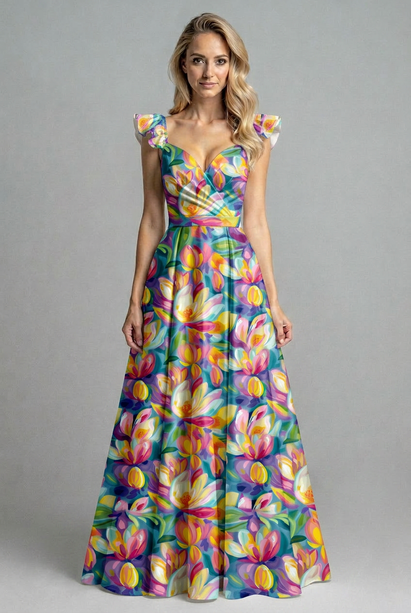 FS071 Oil Paint Floral Seamless Pattern