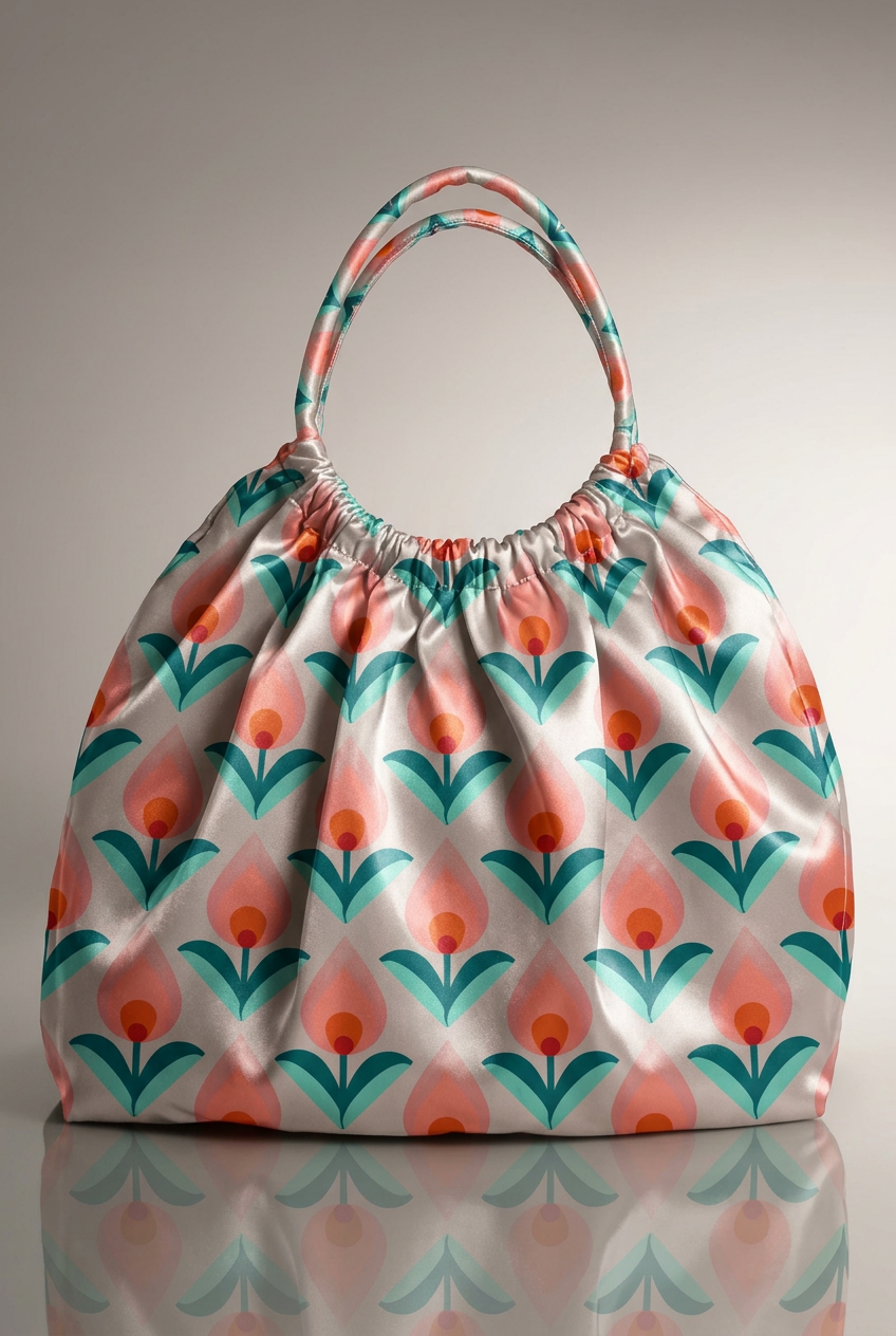 FS052 Peach Pink Floral Seamless Pattern