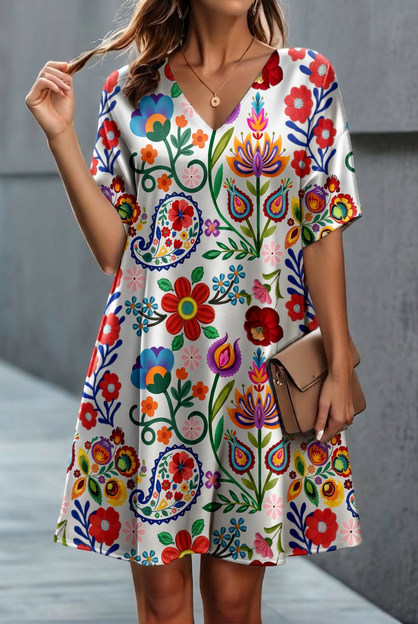 FS046 Exotic Folk Floral Seamless Pattern
