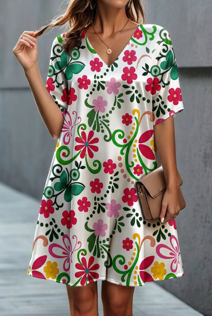FS045 Folk Flower Seamless Pattern