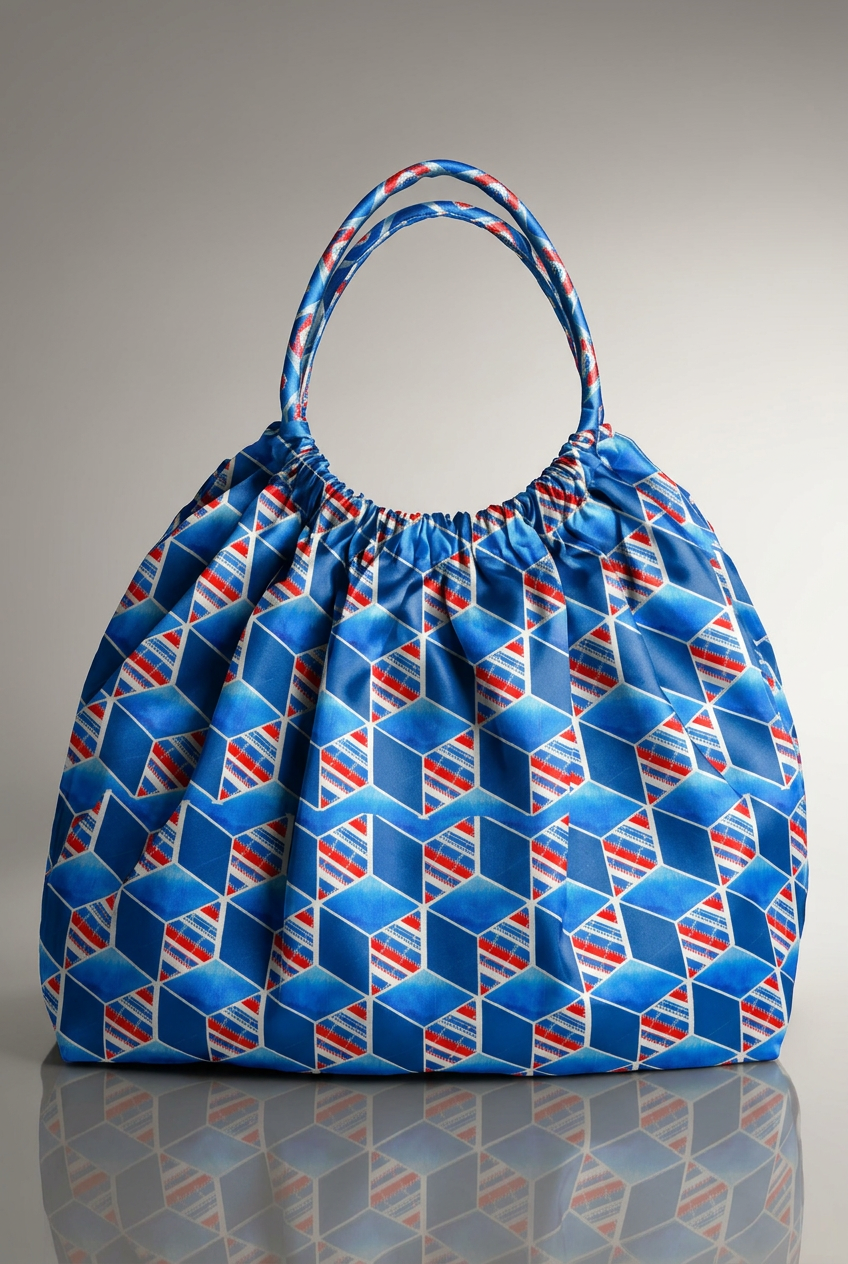 FS041 Blue Cube Geometric Seamless Pattern